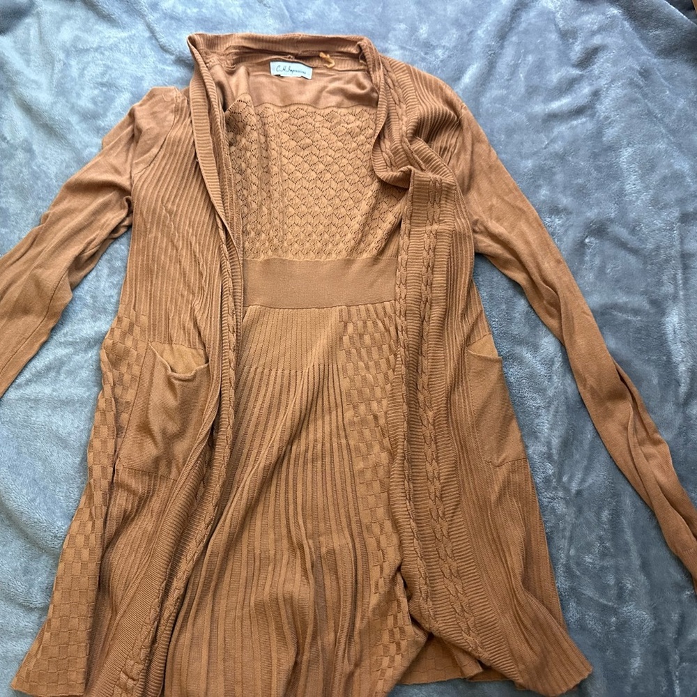 Elegant Women's Brown Cardigan